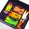34pcs Metal Jig Head Fishing Hooks and Lures 17Pcs Complete Jig Head & Soft Bait Kit Metal Hooks with Silicone Grubs for Bass 260319