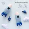 Newborn Silicone Montessori Games Toys Rocket Model Montessori Educational Toys Baby Aircraft Manned Toys Children Birthday Gift