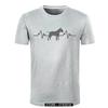 Funny Heartbeat English Bull Terrier Dog T Shirt Men Custom Pattern Cotton Short Sleeve Man Joke Present Tshirt Christmas