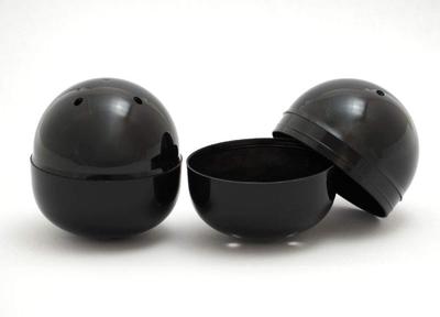 65mm Empty Capsules, Pack of 50 (Opaque), Gachapon, Outer Diameter: Approx. 65mm X 70mm (Black)
