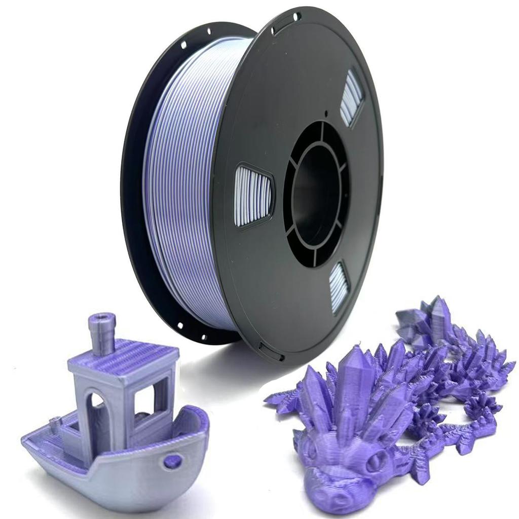 1KG 1.75mm PLA Silk Dual Color 3D Printer Filament Multiple Extruded Plastic Rods Including PETG Nylon Available Materials PPA