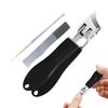 Angled Nail Clippers Curved Fingernail Cutter Wide Jaw Opening Anti Splash Nail Trimmer Multi-Functional Manicure Pedicure Tools