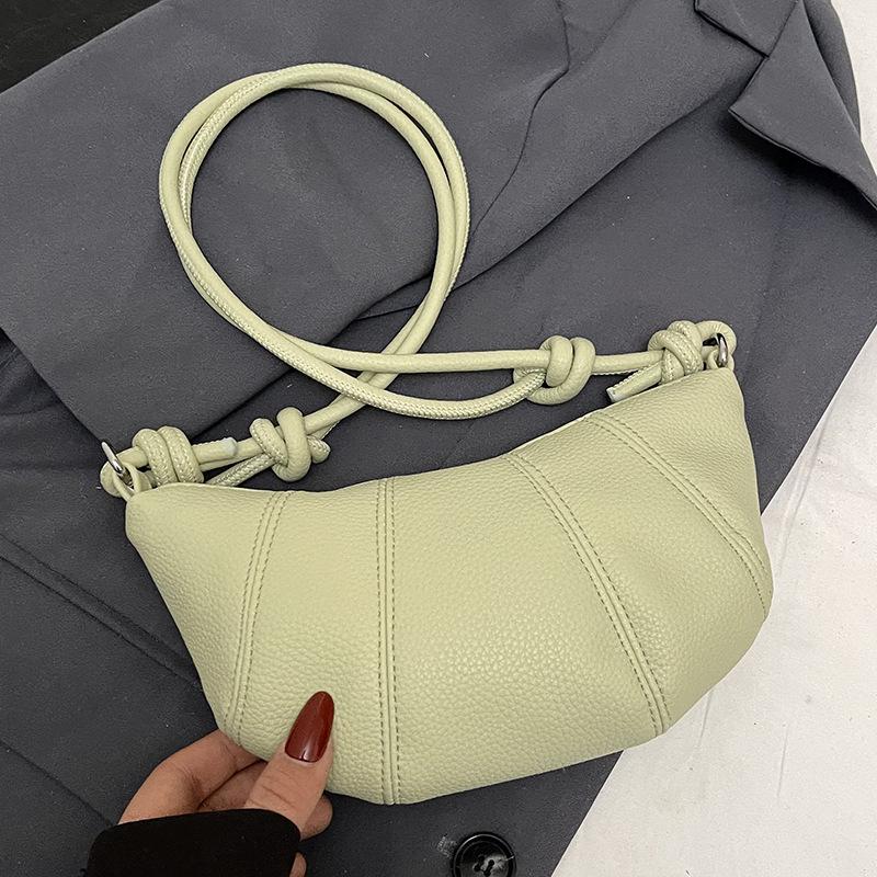 

Spring and summer trend niche design simple croissant temperament versatile high-grade texture lychee pattern shoulder crossbody women s bag
