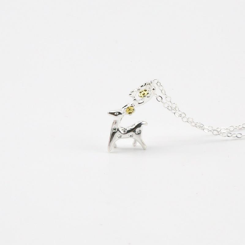 Antler Pendant Necklace - Korean Mori Girl Style, Simple & Versatile, Sika Deer Clavicle Chain, Perfect Christmas Gift