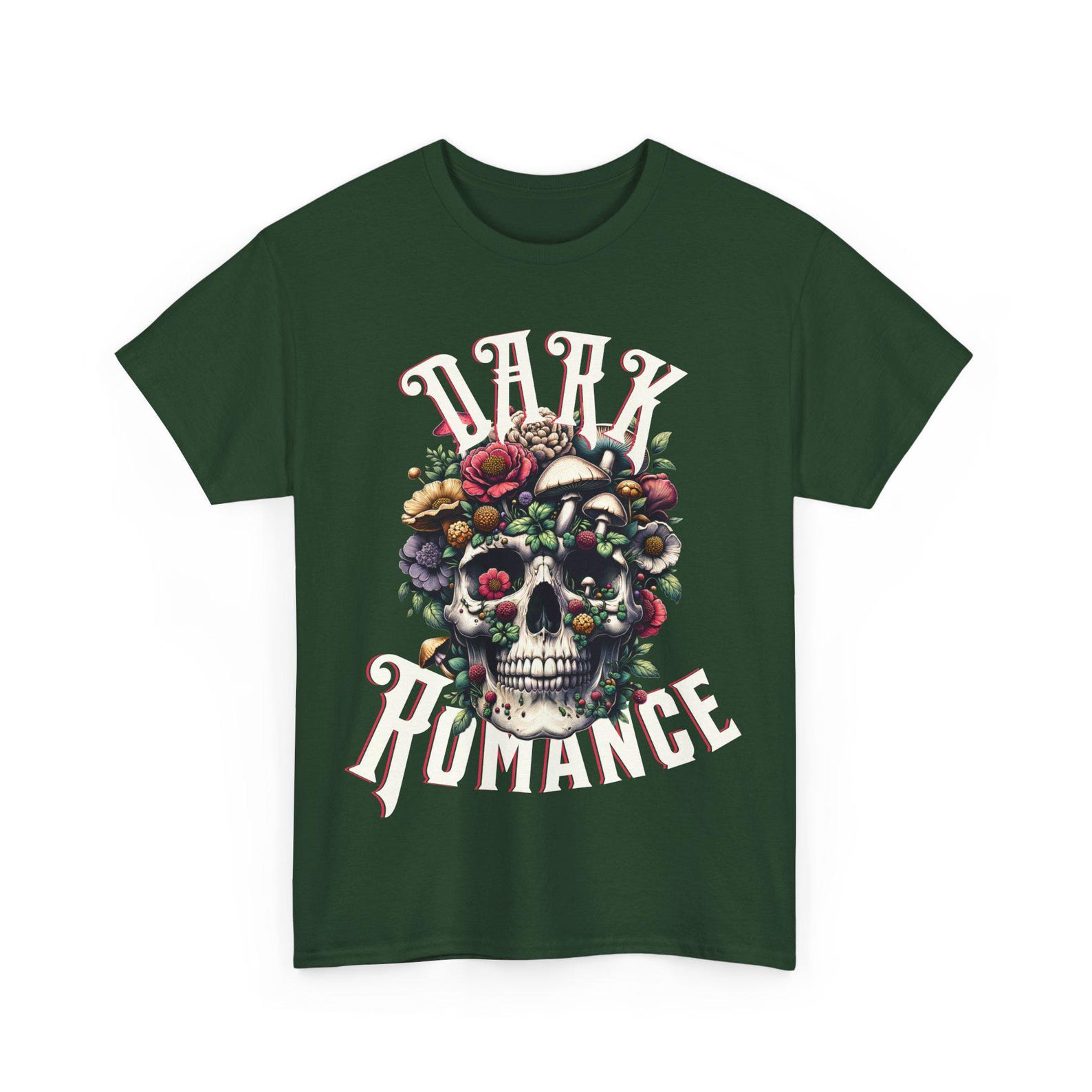 Dark Romance Skull Unisex Tee: Gothic Valentine Cotton Shirt S