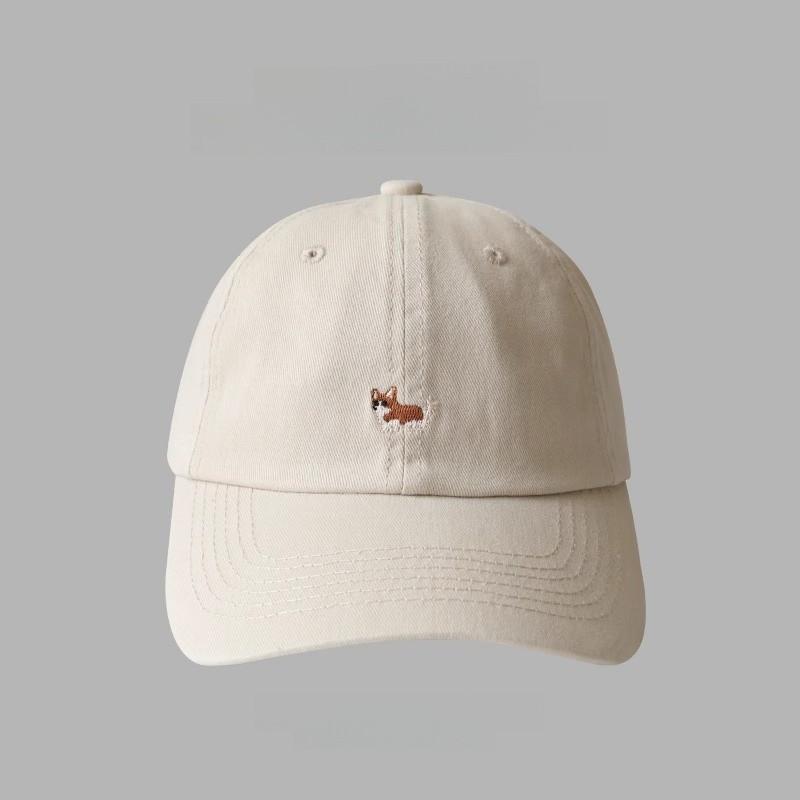 Cartoon Corgi Cap With Curved Brim And Sun Protection For Teens And Adults