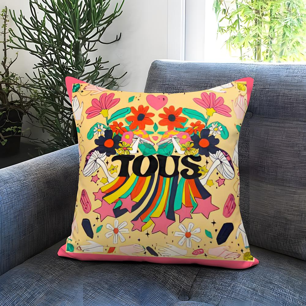 CRAFTED WITLOVE T-tousS Cushion Cover Comfortable Reversible Pillow Cover Ideal for Car Sofa Bedroom & Beyond