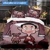 Sres. Aventura de Bean Set de Ropa de Cama de Grupo de Música K-pop de 3 Piezas, Ideal para Dormitorio, Habitación de Estudiantes, Incluye Funda de Edredón y 2 Fundas de Almohada, Regalos para Fans