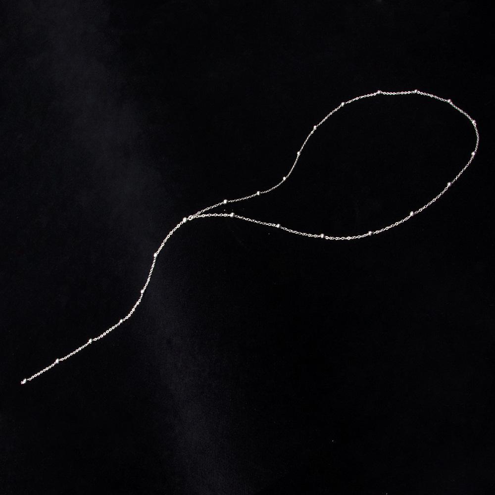 

Минималистичное ожерелье с кисточкой из круглых бусин - Элегантный сексуальный стиль, кулон на ключицу с нишевым дизайном