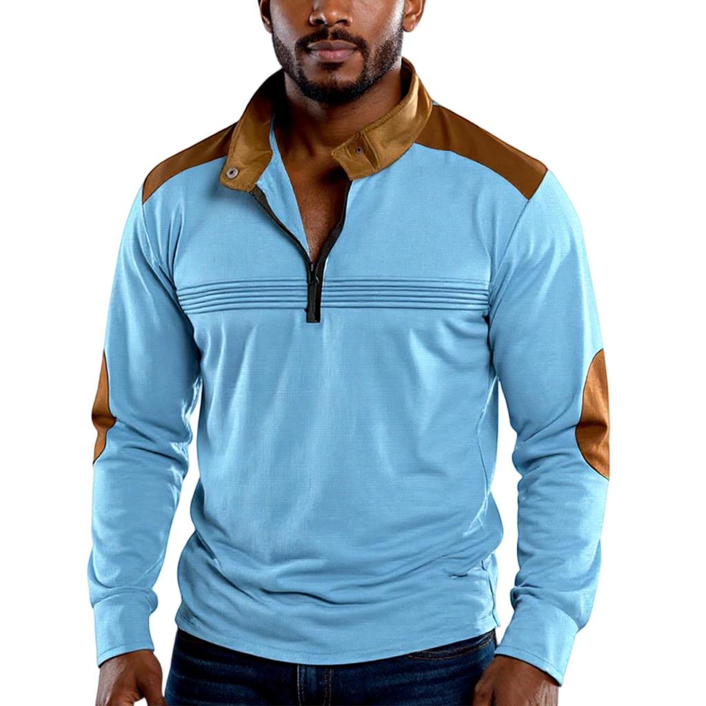 Shirt Button Pocket Men's Sports Shirt V-neck Casual Top