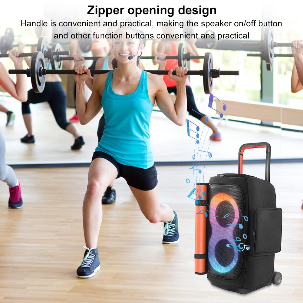 Portable Speaker Dust Case Zipper Closure Padded Speaker Protective Cover Double-Sided Speaker Storage Bag for JBL PARTYBOX 520