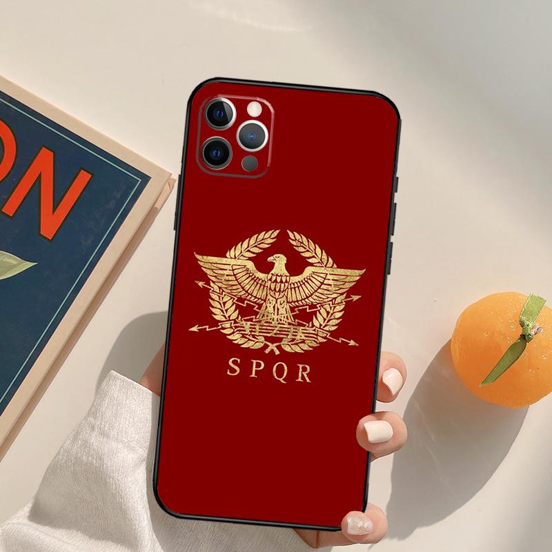 

SPQR Roman Imperial Legion Funda Case For iPhone 14 15 16 Pro Max 11 12 13 Pro Max Mini XR 16 15 Plus 16e Phone Cover iPhone 14