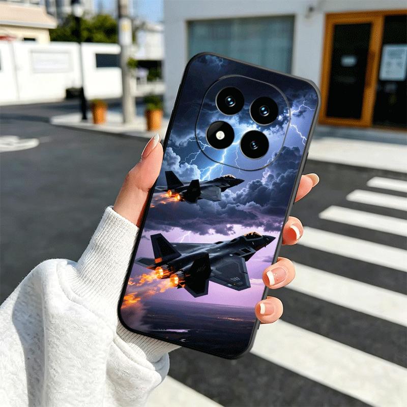 Aircraft Helicopter Formation Soft Phone Case for Xiaomi Redmi Note 12 13 14 15 Pro Plus 11 12S 11S 11T 10 4G Black Cover Back S
