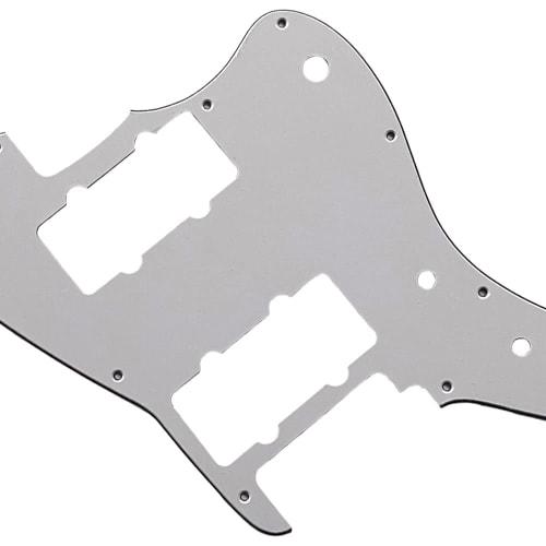 Guitar Pickguard for Squier Affinity Jazzmaster Guitar Pickguard Scratch Plate (3-Ply White)