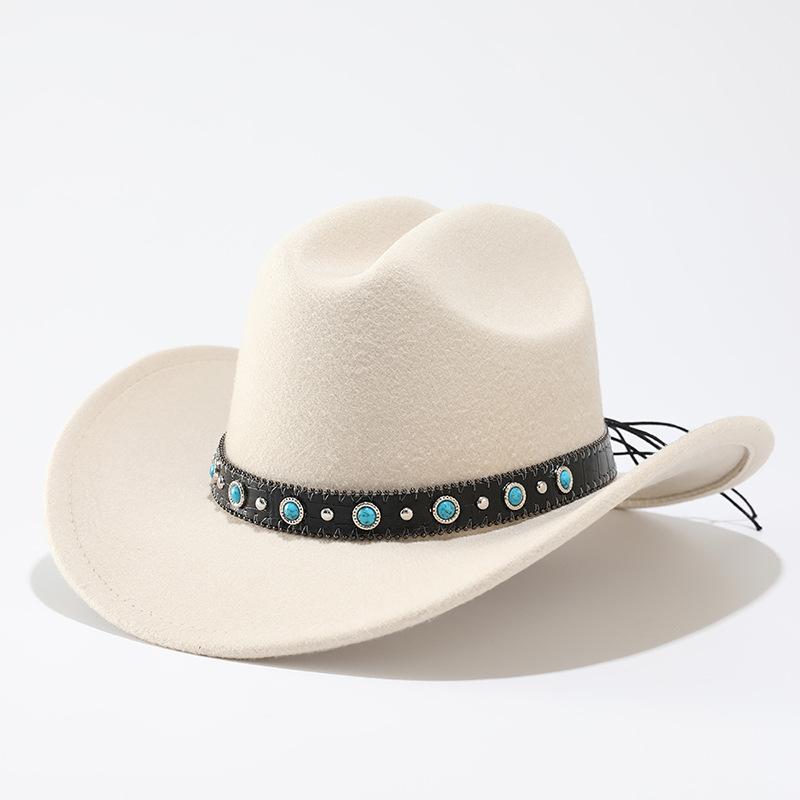 Hat Men's and Women's Wool Couple Top Hat Big Edge Straight Edge Jazz Hat Western Cowboy Hat