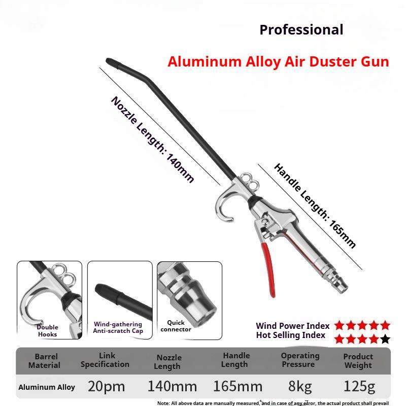 Pneumatic Air Dust Blow Gun High Pressure Removal Tools Portable Extended Retractable Dust Blow Gun Multi-purpose Cleaning Tools
