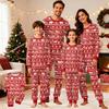 Familie Matching Kerstpyjama Set, Ronde Hals Lange Mouwen Top en Broek voor Kinderen en Volwassenen, Feestelijke Loungewear