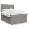 VidaXL Bed Slat Base with Mattress Taupe 160x200 Cm Fabric 3291716