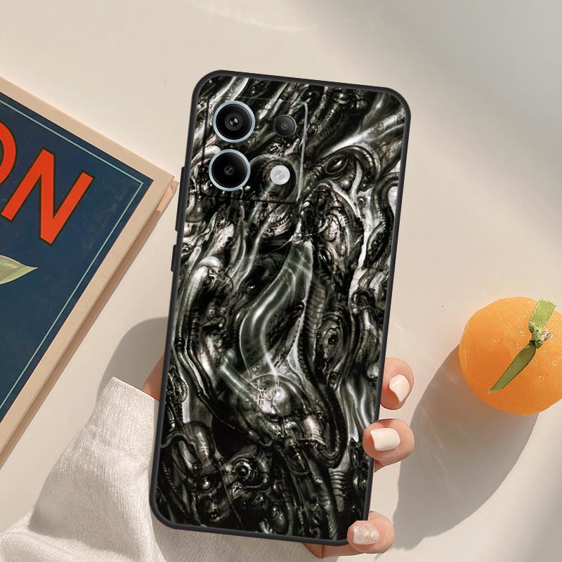 Hr Giger Li II Funda For Xiaomi Redmi Note 13 Pro 9 10 11 12 14 Pro 10S 11S 12S Redmi 14C 13C 10C 12C Case