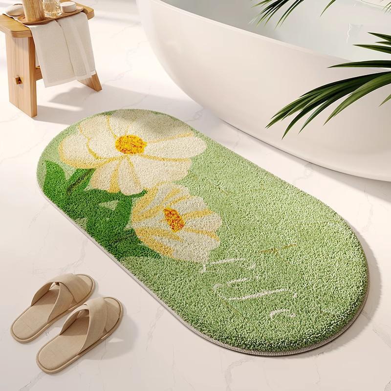 Absorbent Monster Bathroom Floor Mat Bathroom Floor Mat Imitation Cashmere Door Mat Non-slip Mat Household Bedroom Carpet Door Mat