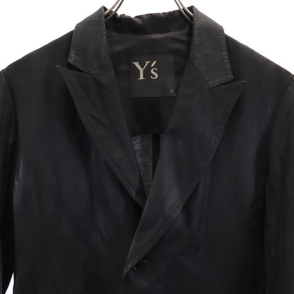 Y's Made in Japan Linen Blend tailored jacket 2 black Women Used