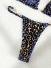 2025 Pearl Leopard Print Sexy Thong Swimsuit