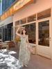 2026 Summer Pink Floral Ruffle Dress with Flutter Sleeves for Women