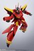 TAMASHII NATIONS HI-METAL R Macross 7 VF-19 Kai Fire Valkyrie, Approximately 150mm, PVC, ABS, and Die-cast Pre-painted Action Figure