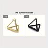 Triangular Name Card Holders, Hotel Table Number Stands, Desktop Note Clips, Upright Metal Message Clips, Postcard and Wedding Photo Clips in Rose Gol