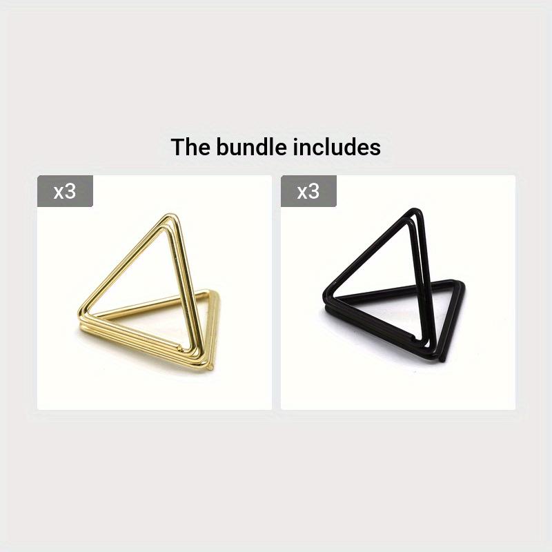 Triangular Name Card Holders, Hotel Table Number Stands, Desktop Note Clips, Upright Metal Message Clips, Postcard and Wedding Photo Clips in Rose Gol
