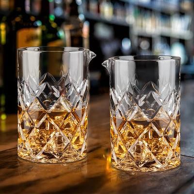 Krištáľový koktailový miešací pohár 700ml Bezšvový Hrubé Vážené dno Pohár na víno Nápoj Whisky Miešací pohár pre Barové náradie