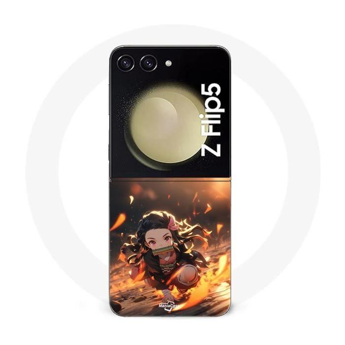 Coque Samsung Galaxy Z Flip5 Demon Slayer Nezuko 3D art anime Manga