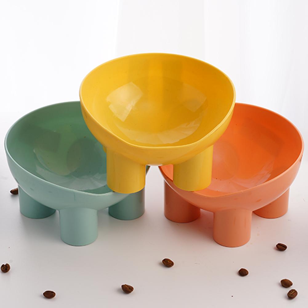 Elevated Cat Bowls Tilted Raised Food Water Feeder Anti-Vomit Spill Proof Pet Set Dish For Small Dogs Indoor Kitten Puppy