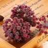 Wholesale Artificial Holly Berries Christmas Frosted Red Fake Berry Simulation DIY Wreath Mini Berries Flowers Xmas Party Decor