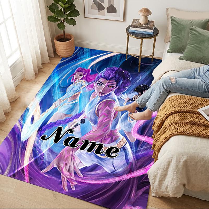 Custom Name Witchcraft Fantasy Living Room Non-Slip Area Rug Soft Carpet for Bedroom Kids Playroom Sofa Office Home Decor Doormat