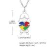 Collana a forma di puzzle a cuore in acciaio inossidabile Vnox, Ciondolo puzzle per la consapevolezza dell'autismo per ragazzi e ragazze, Gioielli alla moda Regali