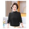 Winter Mother Dress Plus Velvet Thickened Sweater for Women Middle-aged Elderly Fashionable Knitted Base Top