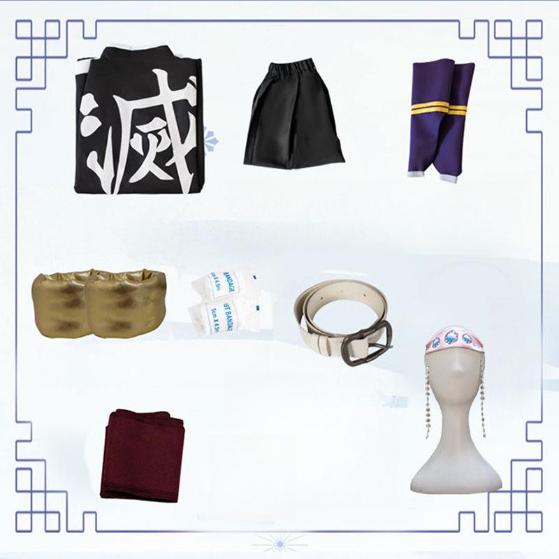 Cosplay kostým Uzui Tengen, Zvukový pilíř z Demon Slayer, paruka, cosplay kostým uniformy Sboru Zabíječů démonů 0073