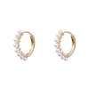 Korean Minimalist Pearl Hoop Earrings: 2022 Elegant Niche Design, High-End Women's Studs