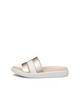 ECCO Float Genuine Leather Women's Flat Sandals, 27374360958, White/Pure White Gold, Size 23.5 cm, 3E