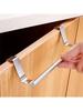 1PC Hanging Stainless Steel Single Pole Towel Rack Without Punching, Cabinet Door Back Type Cloth Ha
