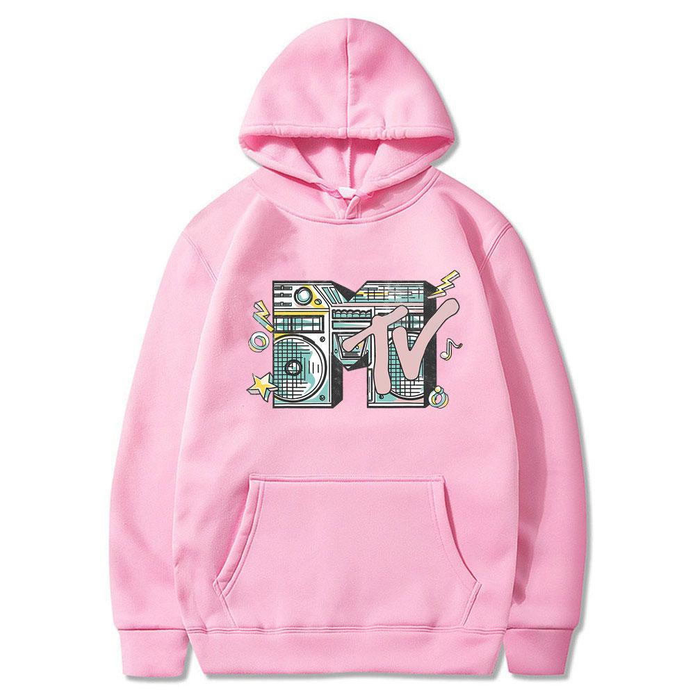 Limited MTV Music Television I Want My Boombox Graphic Hoodie Men Women Casual Vintage Oversized Pullover Men's Cotton Hoodies