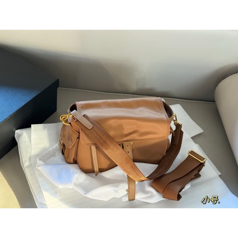 Unisex Messenger Bag Genuine Leather Nylon Crossbody Handbag Daily Commute