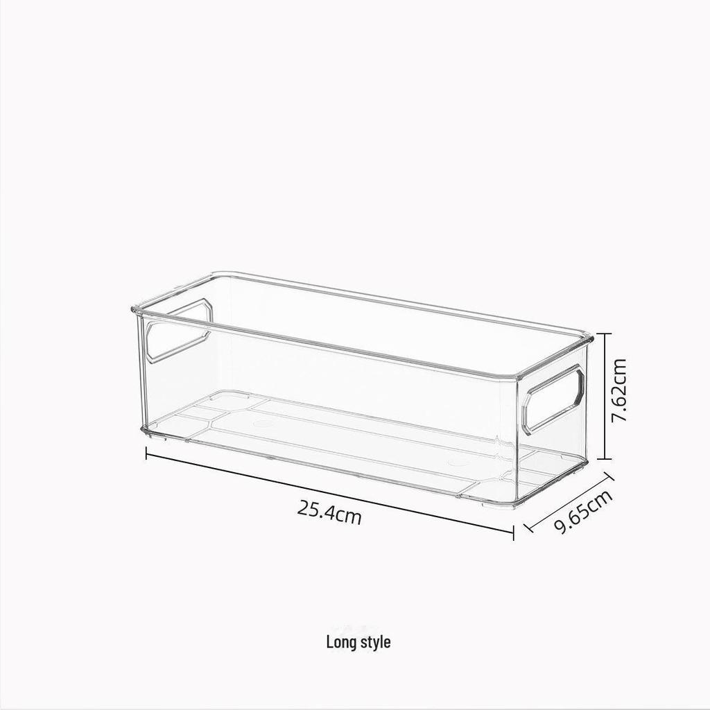 Clear PET Plastic Storage Box for Kitchen & Desktop Items