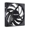 TEUCER 12015 15mm Leiser Schwarzer Desktop-PC-Lüfter mit Temperaturregelung