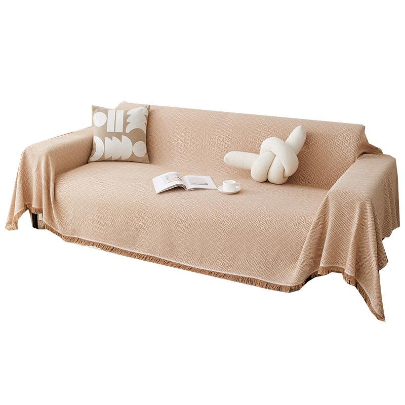 Nordic Ins Wind Sand Hair Towel Full Cover Cloth Cotton Dust Cover Sofa Cover Blanket Four Seasons General Sofa Cushion Cover Cover