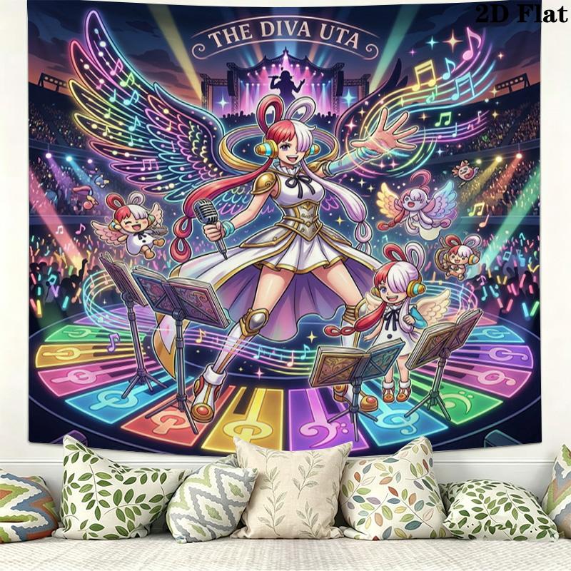 One Piece Poster Wall Tapestry Aesthetic Wall Hanging Printed Fabric Blanket Decorative Tapestries For Bedroom Living Room Home Decor
