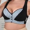 High Impact Front-closure Supportive Wireless Workout Bra Sexy Bra Plus Size Underwear Wire-free Vest Style XL-4XL