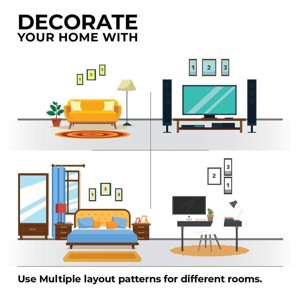 Paper Vastu Indian Village Scene Women Wall Art Painting, Multicolor, Indian Villlage, 13.0 X 22.0 Inches, Set of 3