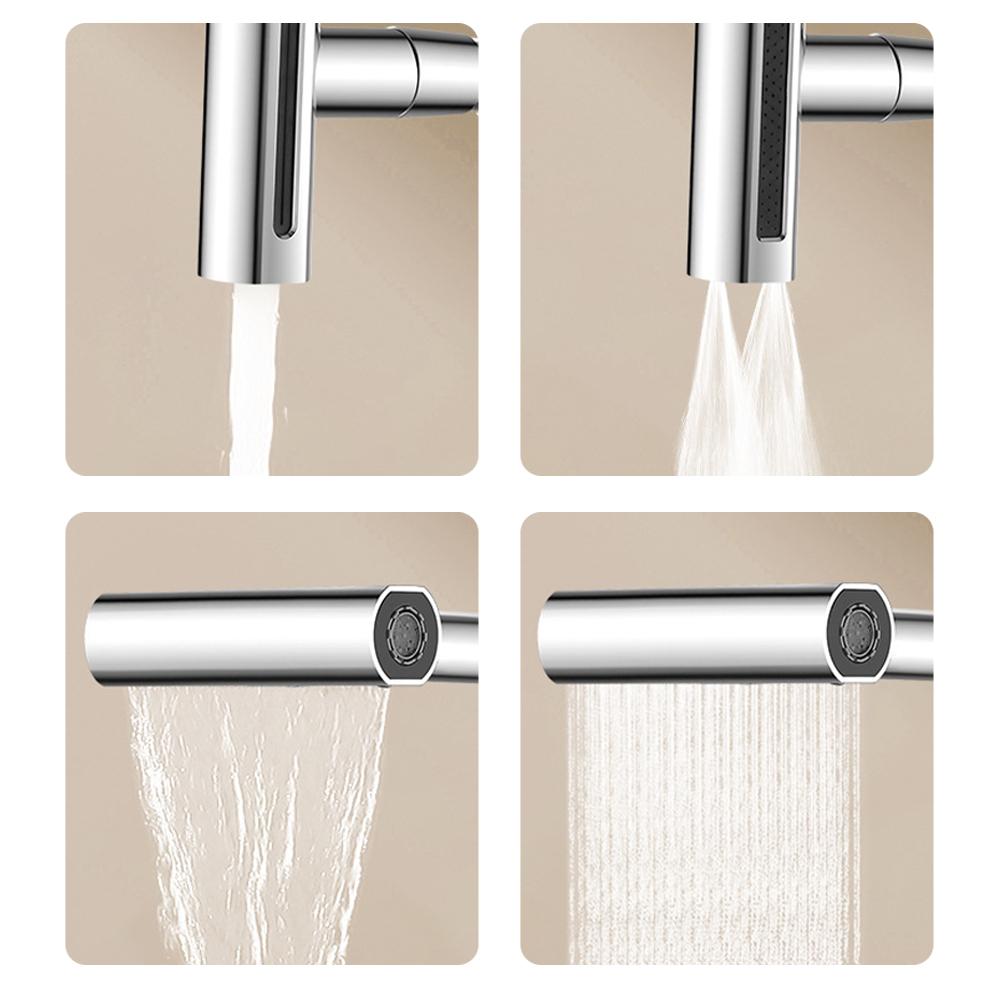 360 Degree Multifunctional Swivel Faucet Kitchen Sink Faucet 4 Modes Hot and Cold Water Faucet for Kitchen Bathroom